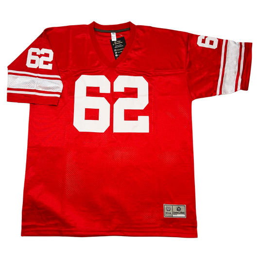 1970 Calgary Stampeders jersey red with white #62 Royal Retros