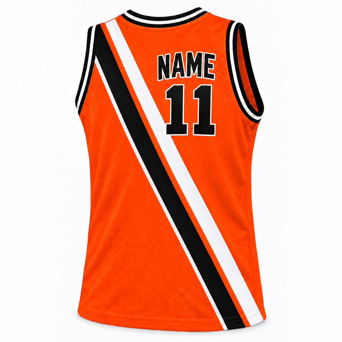 1971 Buffalo Braves Orange — Back (NAME, #11)