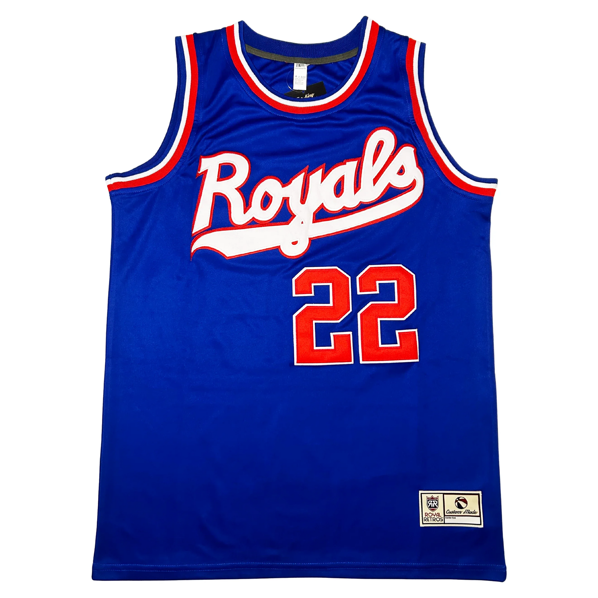 1971 Cincinnati Royals blue jersey with Royals script chest — Royal Retros
