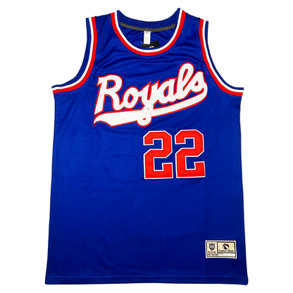 1971 Cincinnati Royals blue jersey with Royals script chest — Royal Retros