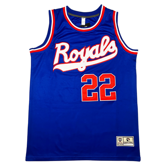 1971 Cincinnati Royals blue jersey with Royals script chest — Royal Retros