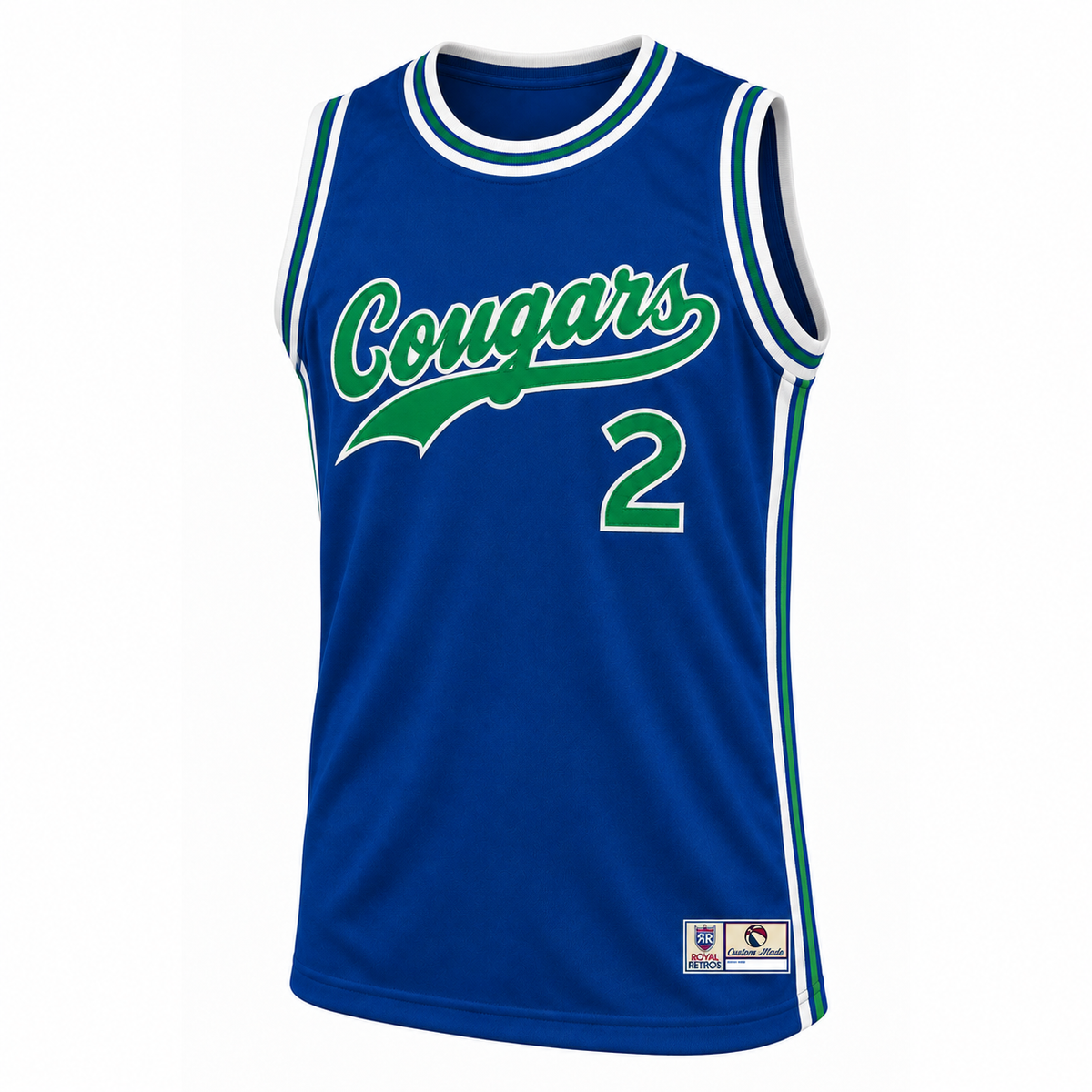 1974 Carolina Cougars royal blue jersey front