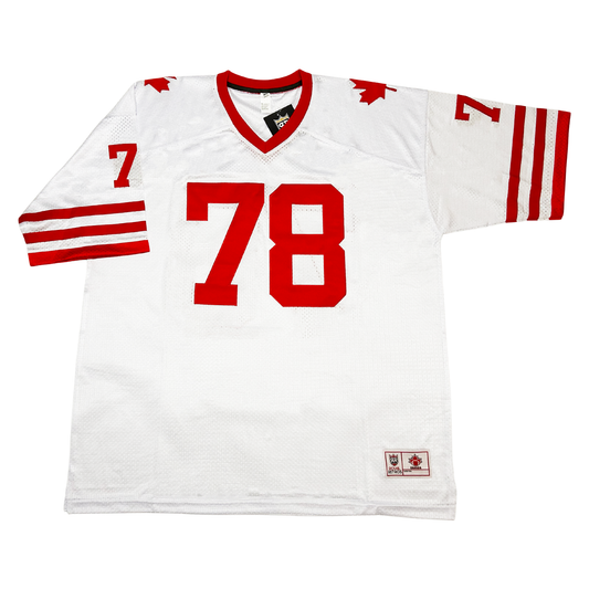 Team Canada CanAm Jersey #78 white front Royal Retros