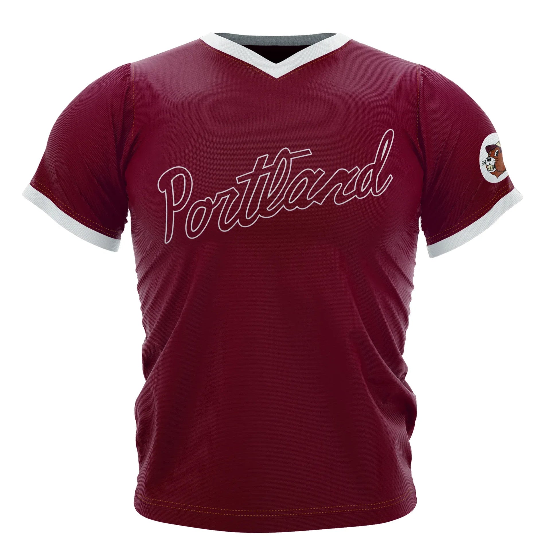 1979 Portland Beavers maroon road jersey — Royal Retros