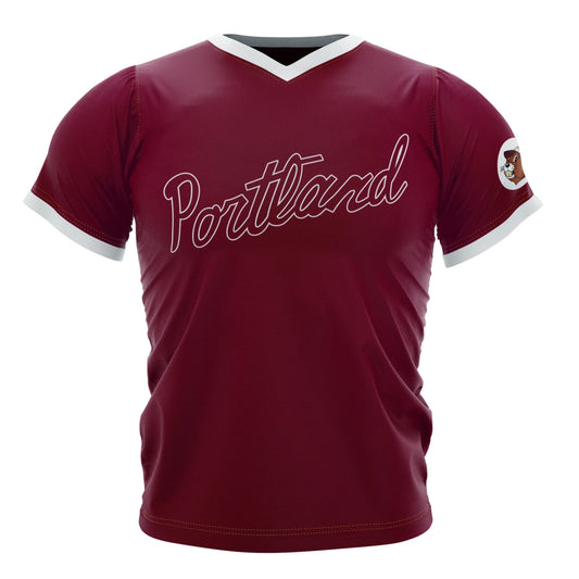 1979 Portland Beavers maroon road jersey — Royal Retros