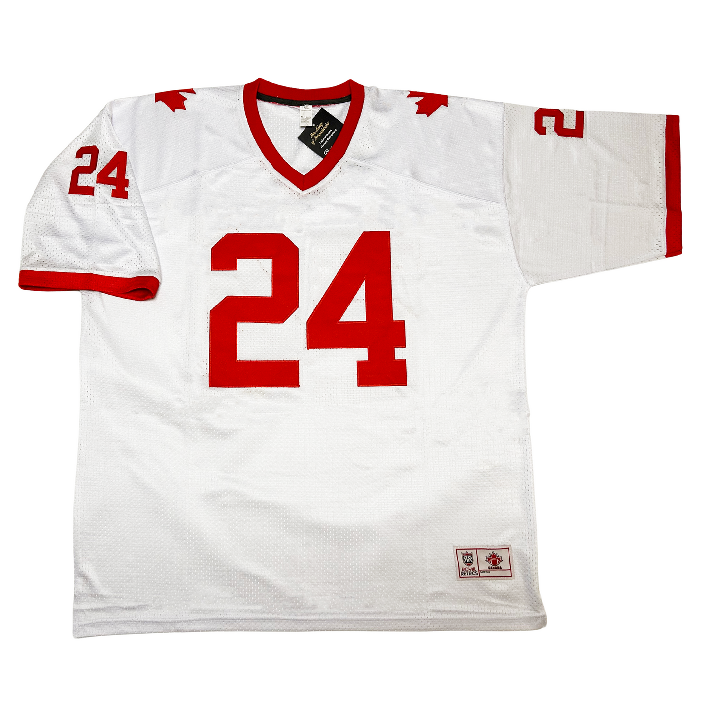 Team Canada CanAm Jersey #24 front white Royal Retros