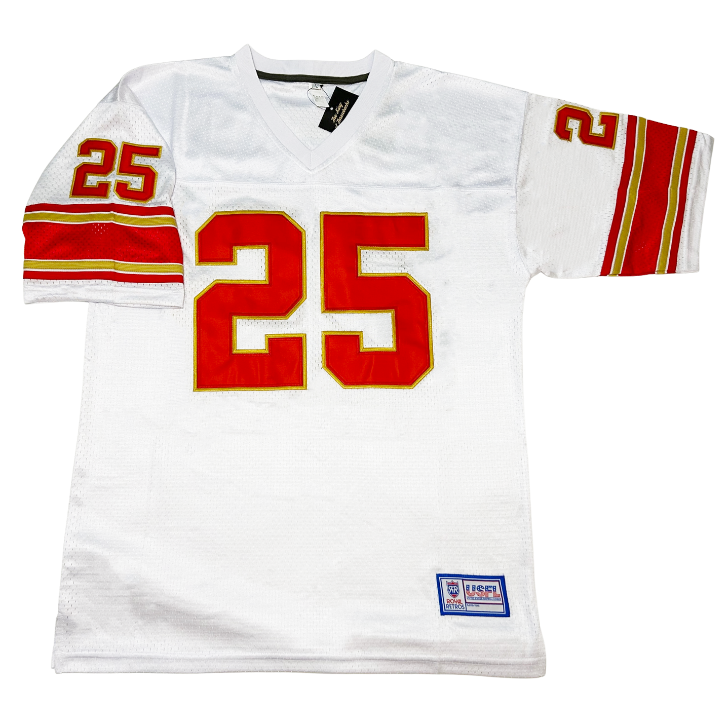 Birmingham Stallions 1980 white #25 USFL Jersey Royal Retros