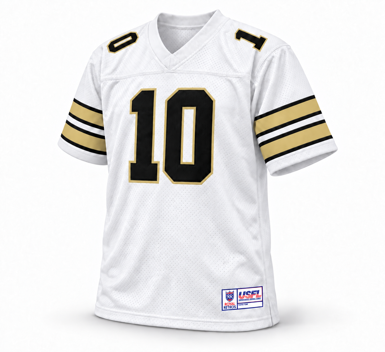 1984 Denver Gold USFL jersey — white front, number 10