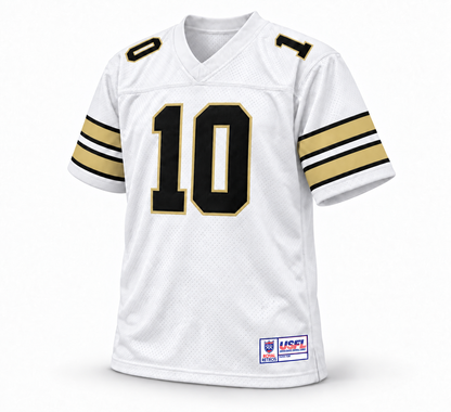 1984 Denver Gold USFL jersey — white front, number 10