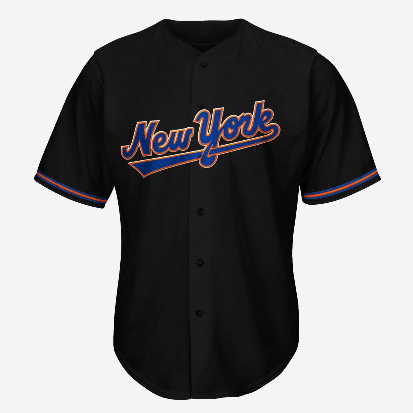 New York Script Baseball Jersey - Small / Black - Jerseys