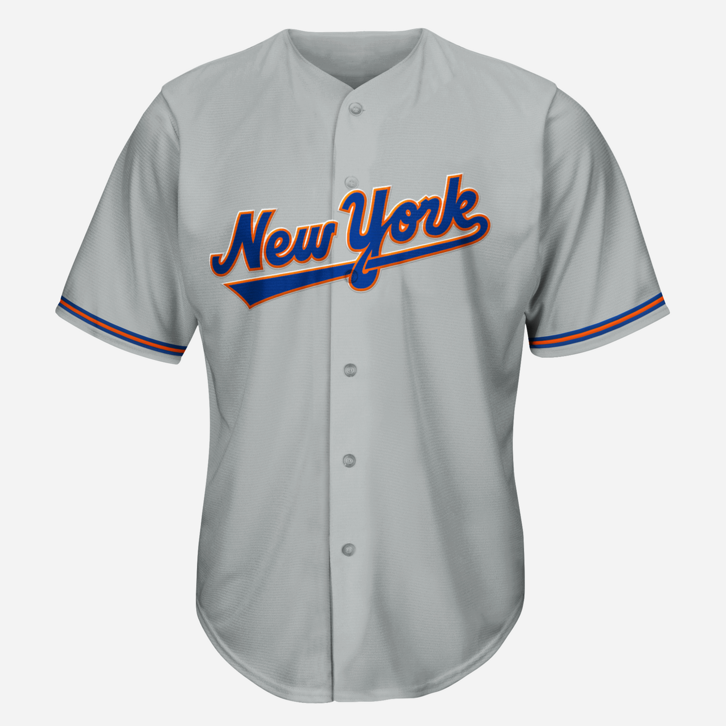 New York Script Baseball Jersey - Small / Gray - Jerseys
