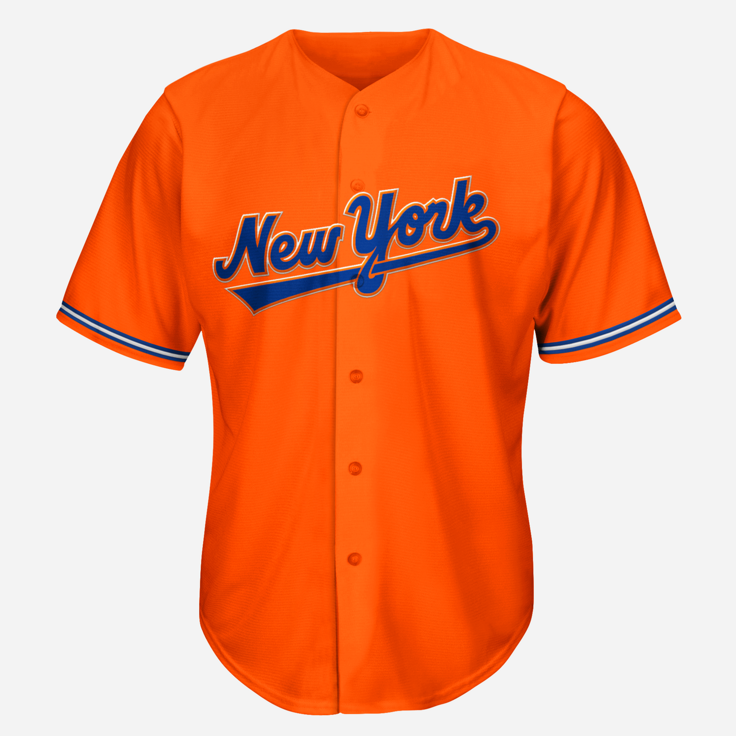 New York Script Baseball Jersey - Small / Orange - Jerseys