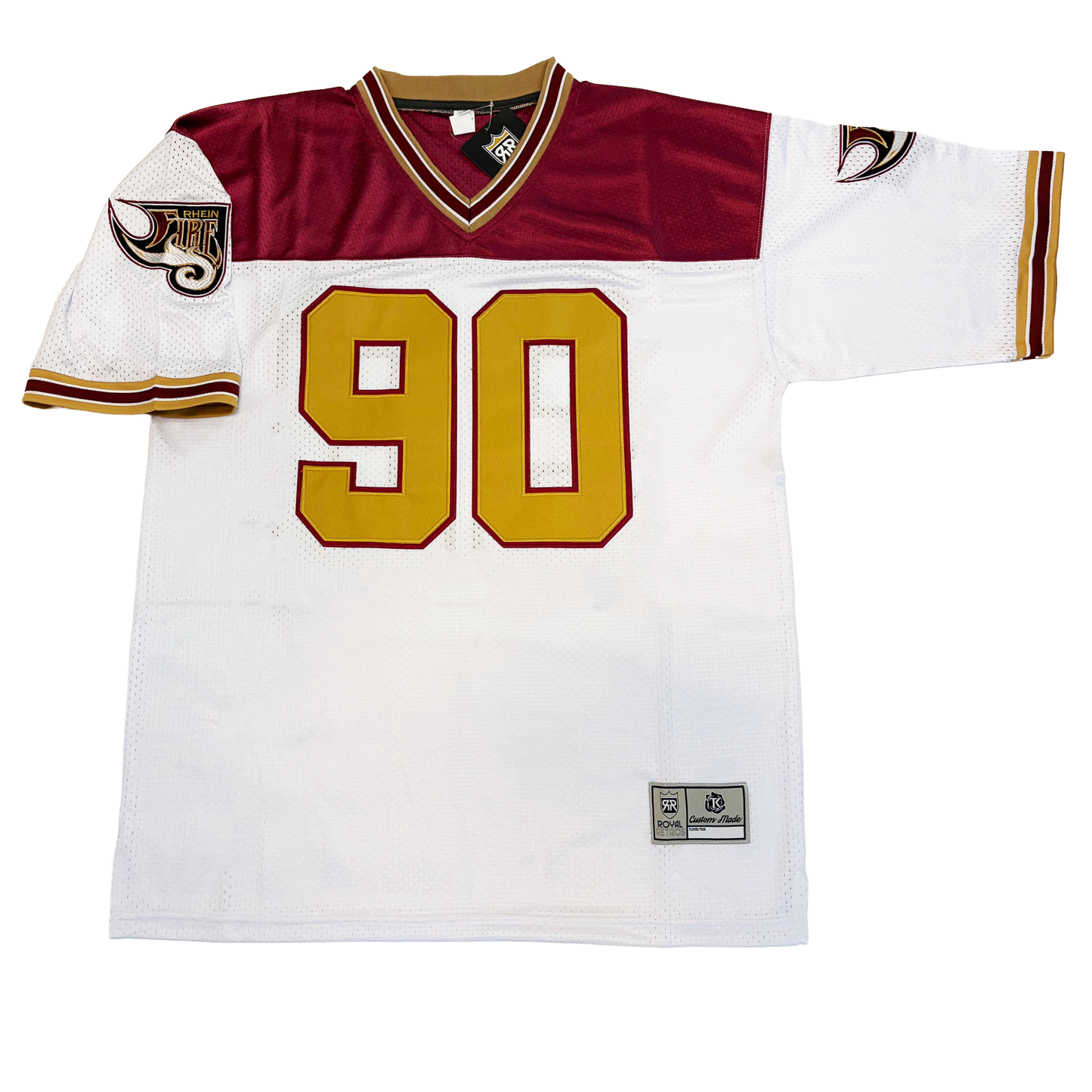 1998 Rhein Fire WLAF Jersey - Small / White - Jerseys