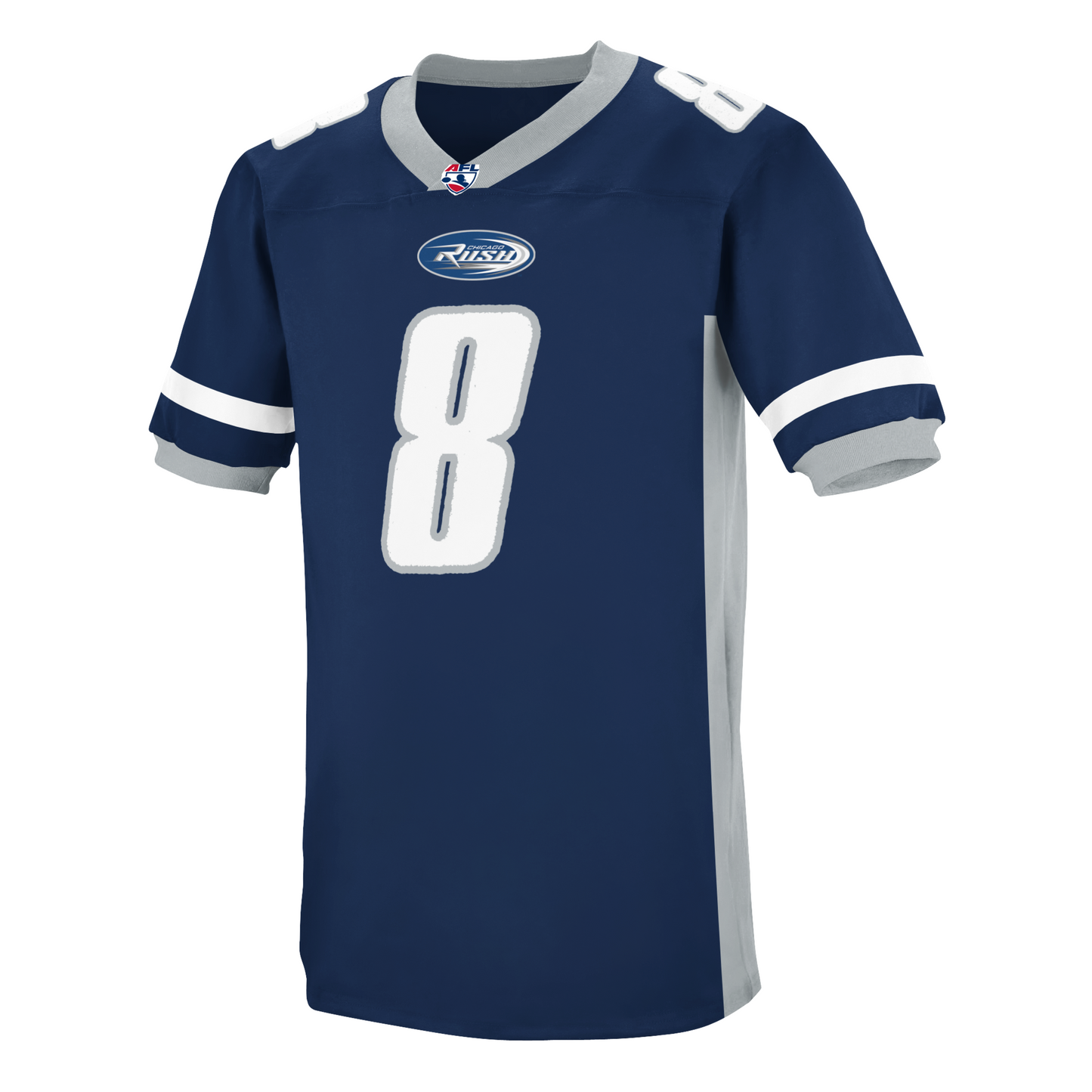 Chicago Rush AFL Jersey #8 blue Royal Retros