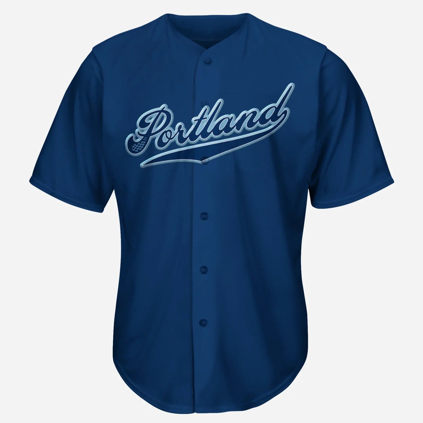 2009 Portland Beavers navy road jersey with blue Beavers script — Royal Retros
