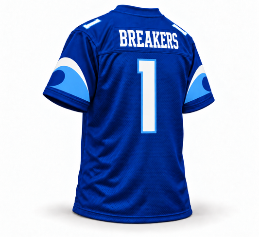 2022-23 New Orleans Breakers USFL Jersey - Blue - Back