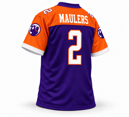 2022 Pittsburgh Maulers purple USFL jersey back with Maulers name and number 2