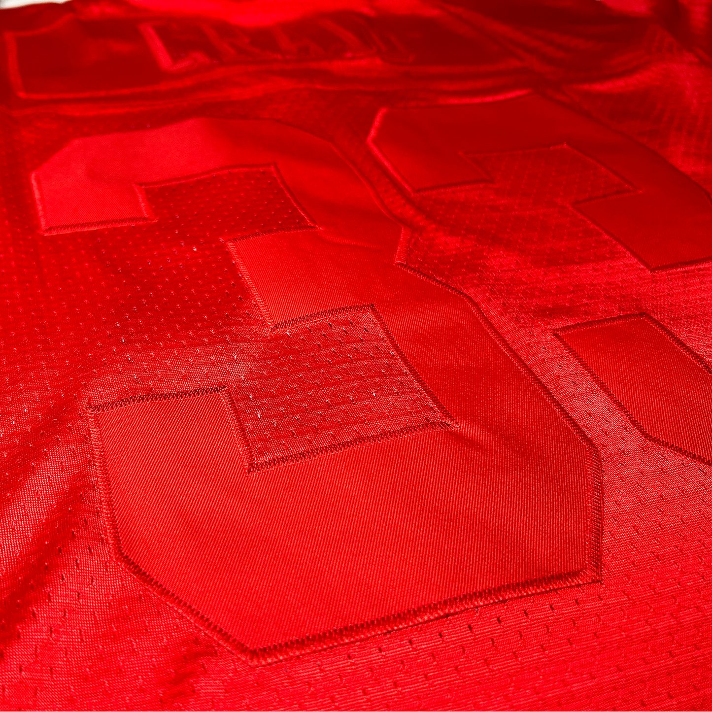 Red Out Jersey back close-up Royal Retros