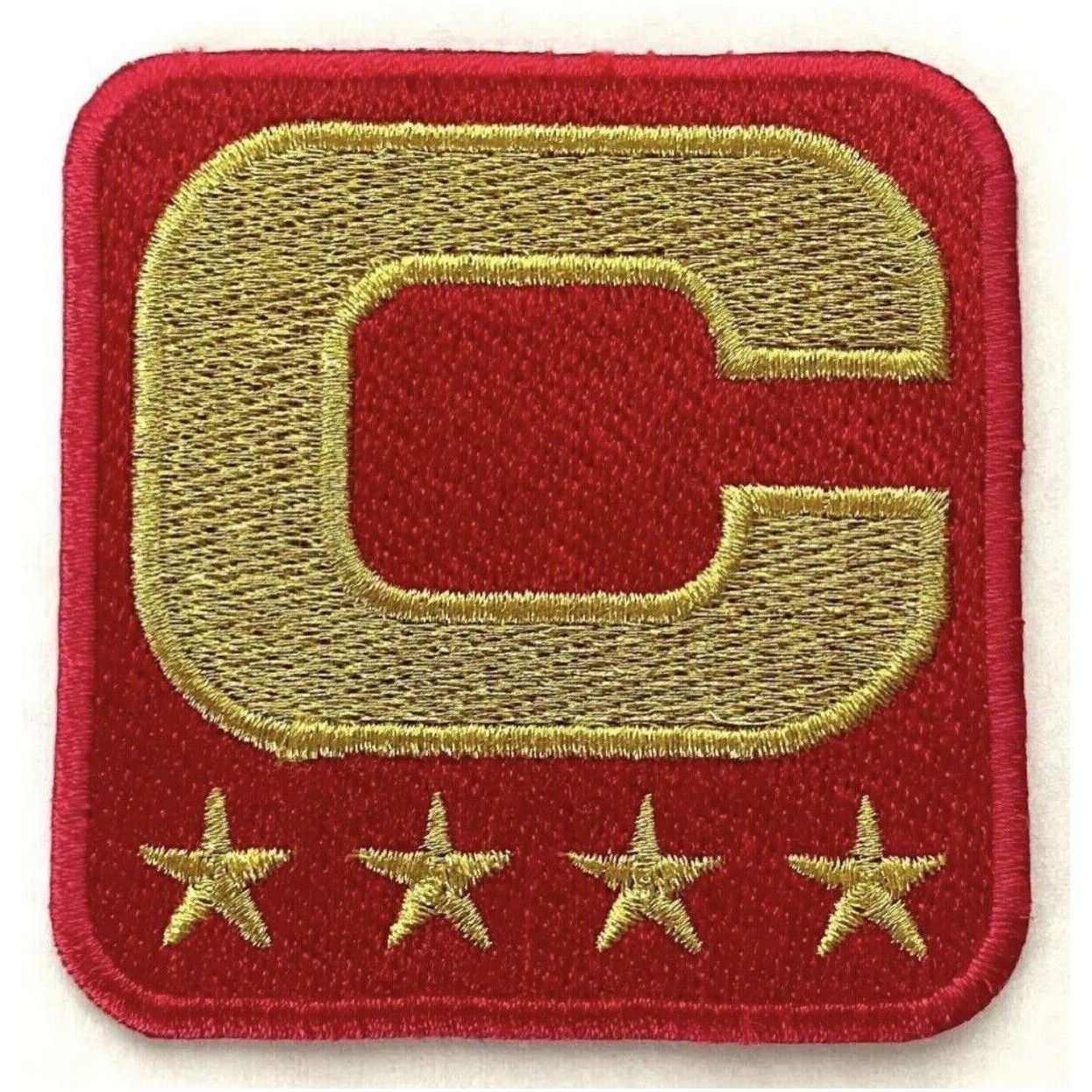 Football Captain Patch - Gold C / Red - Embroidered Patches
