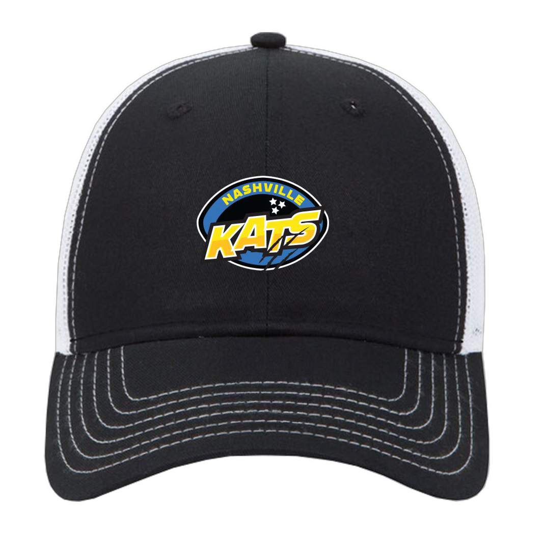 Nashville Kats Trucker Cap - Black/Black/White / One Size - Hats