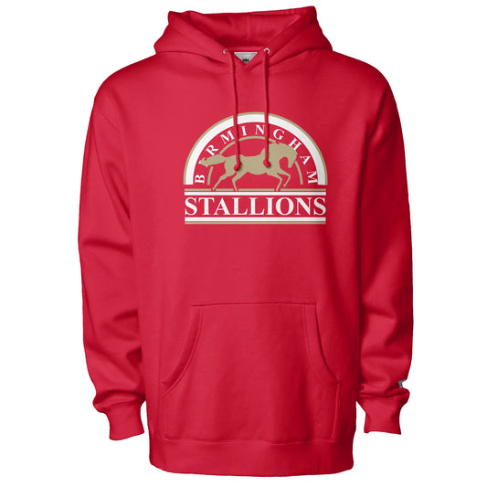 Birmingham Stallions Throwback Hoodie Red / S Hoodies