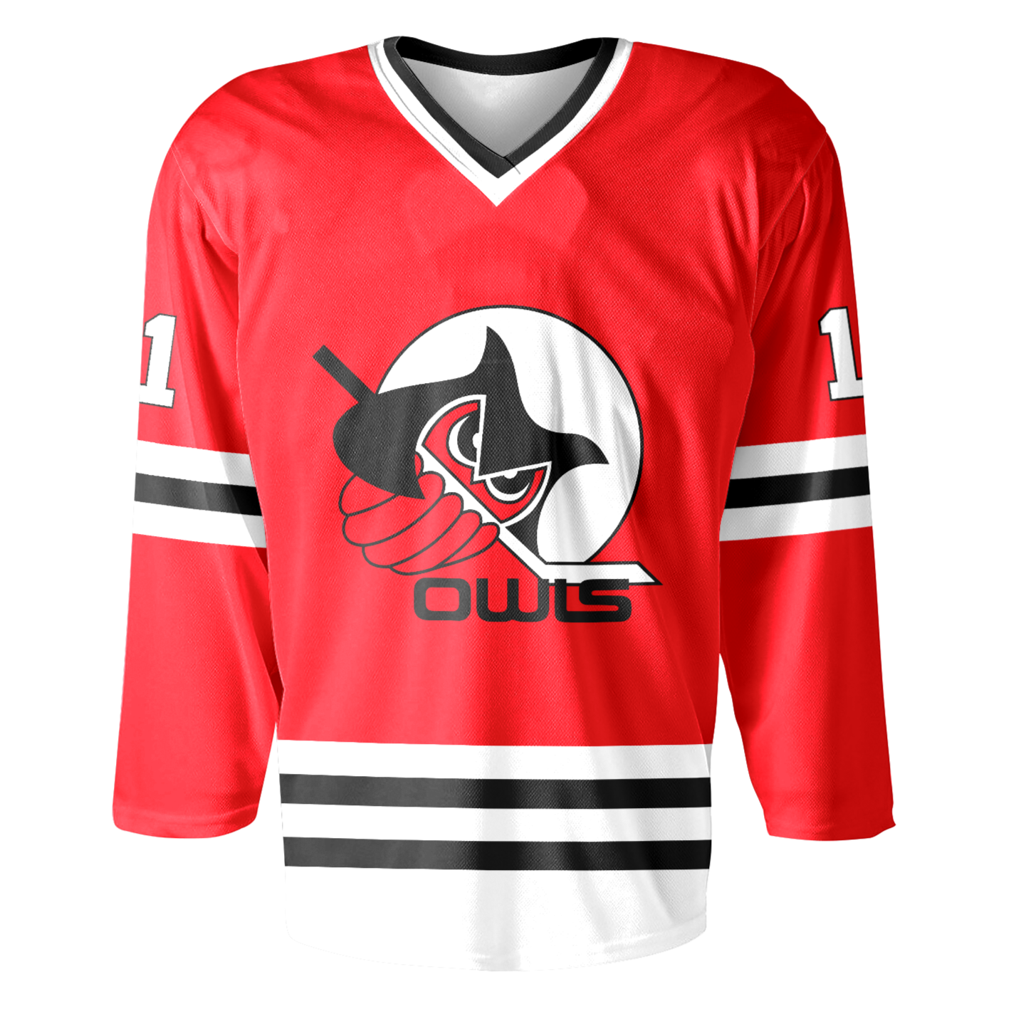Owls Hockey Jersey - XS / Red - Jerseys