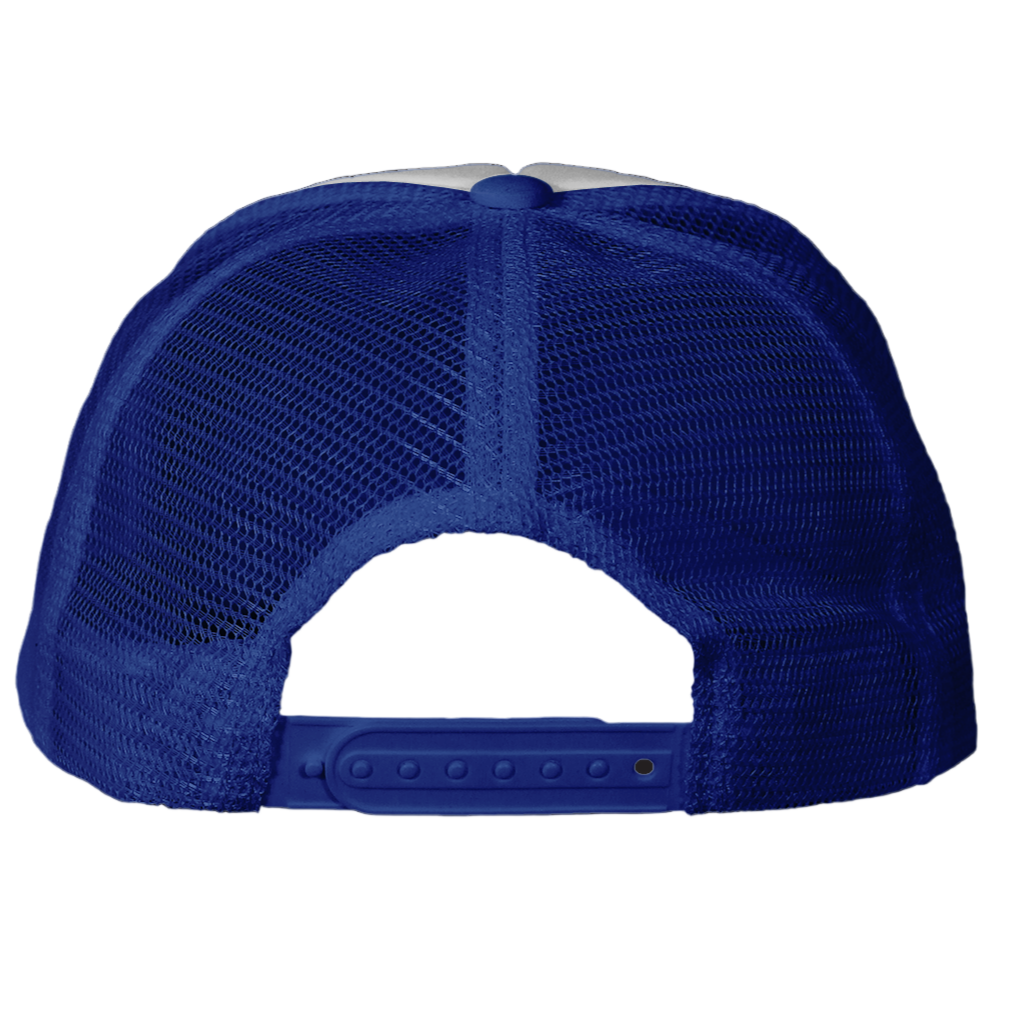 Florida Block Busters Foam Trucker Hat - White/ Royal / one size - Hats. Back. Blue mesh, adjustable strap.