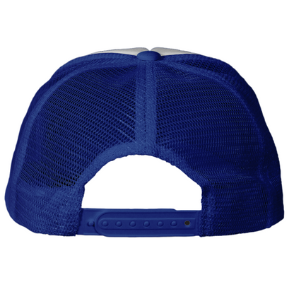 Florida Block Busters Foam Trucker Hat - White/ Royal / one size - Hats. Back. Blue mesh, adjustable strap.