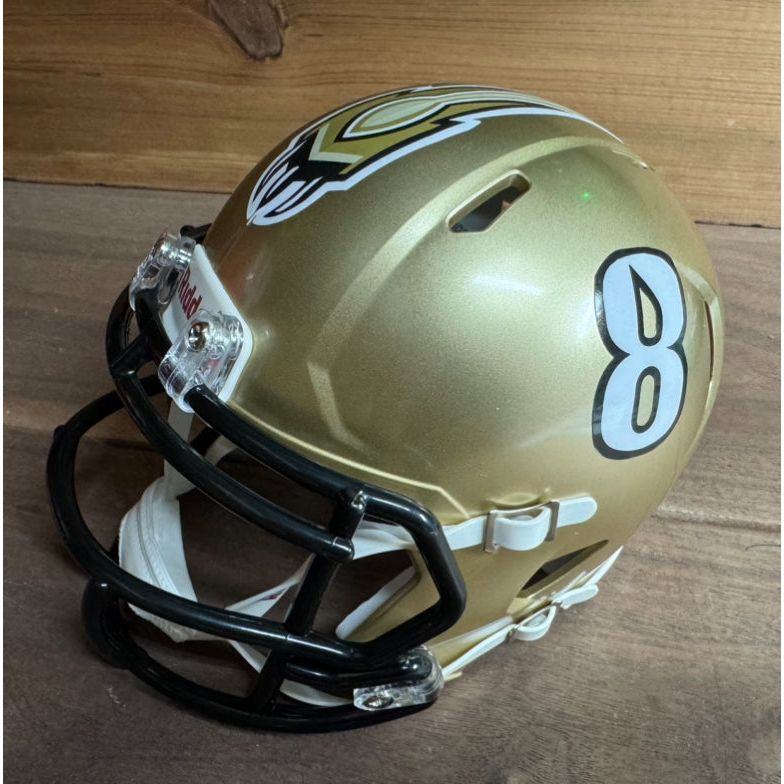 Gold Sacramento Mountain Lions Mini Helmet for collectors and sports fans
