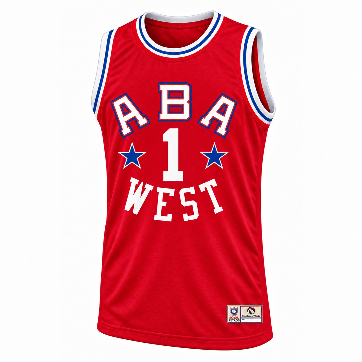 1974 ABA All-Star Jersey — Red West front, number 1.