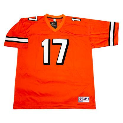 Orange Albany Firebirds Throwback Jersey with number 17 for football fans