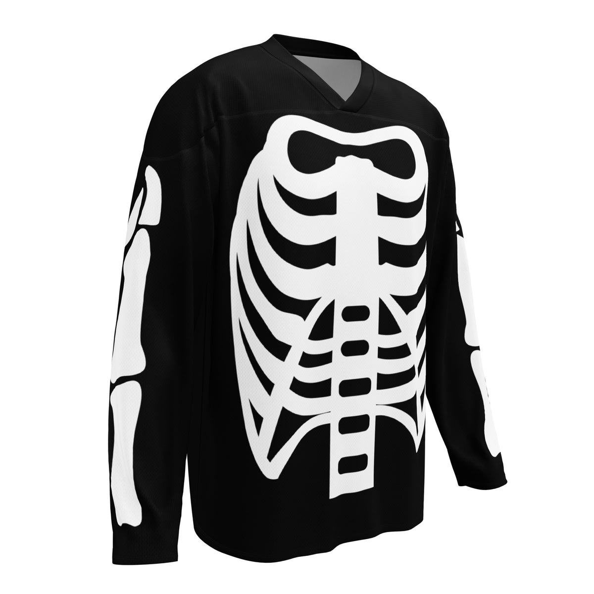 1933 Cleveland Bulldogs Halloween Jersey — black skeleton jersey, front view
