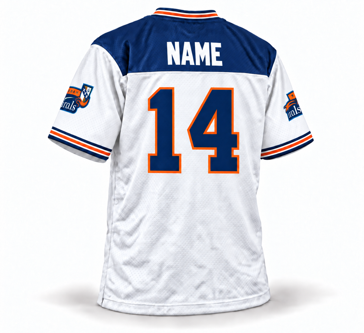 Amsterdam Admirals WLAF jersey white back NAME number 14