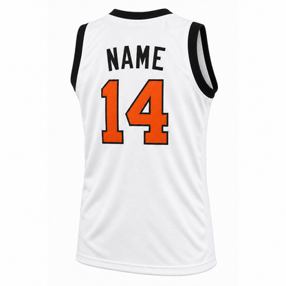 Anaheim Amigos white preseason jersey back, NAME and number 14