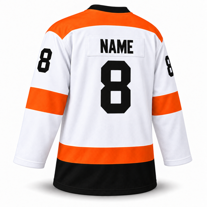 Baltimore Blades custom white jersey back mockup, NAME and block number 8