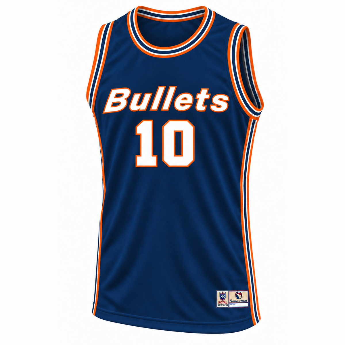 Baltimore Bullets jersey – navy front – number 10