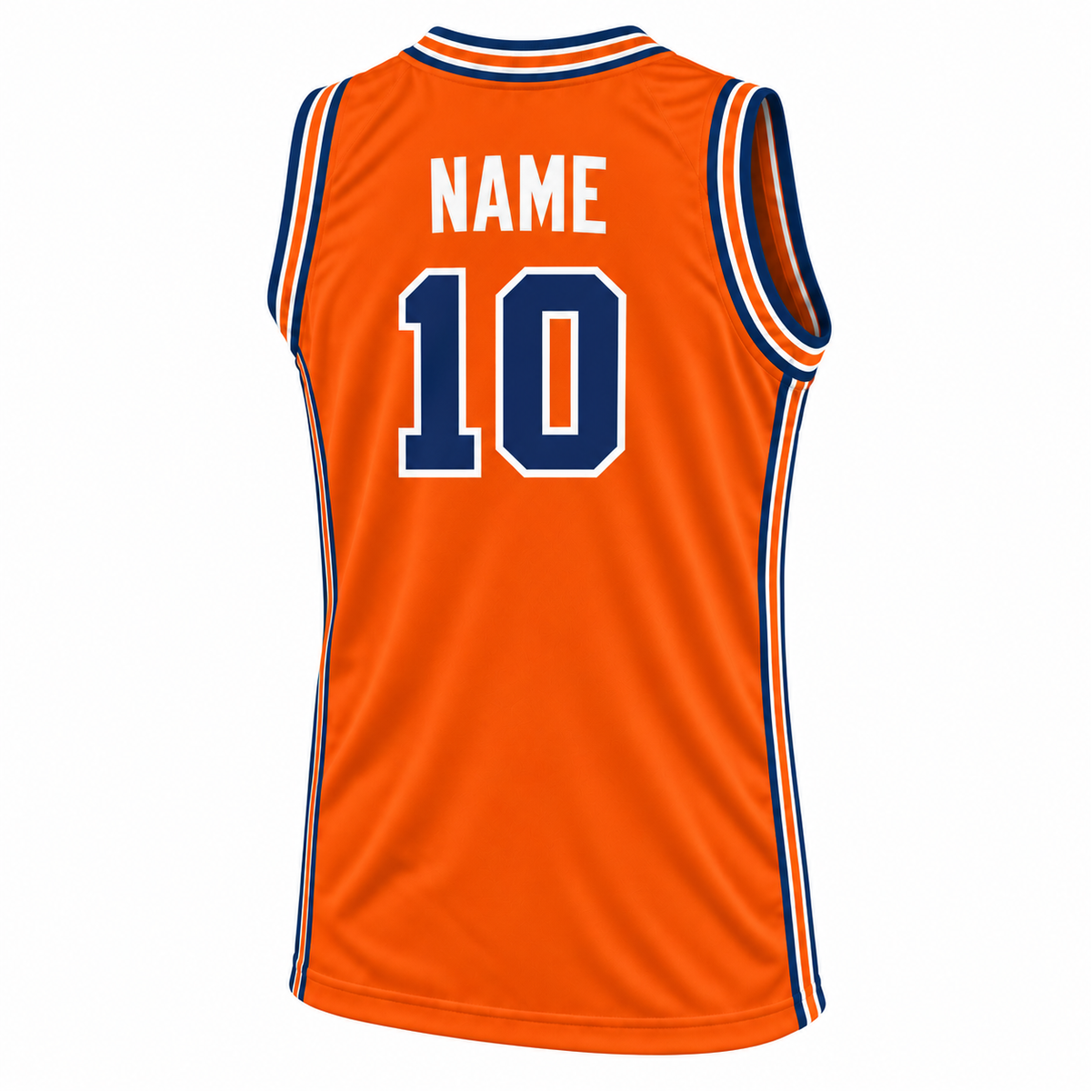 Baltimore Bullets jersey – orange back – number 10 with NAME
