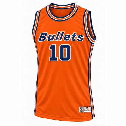Baltimore Bullets jersey – orange front – number 10