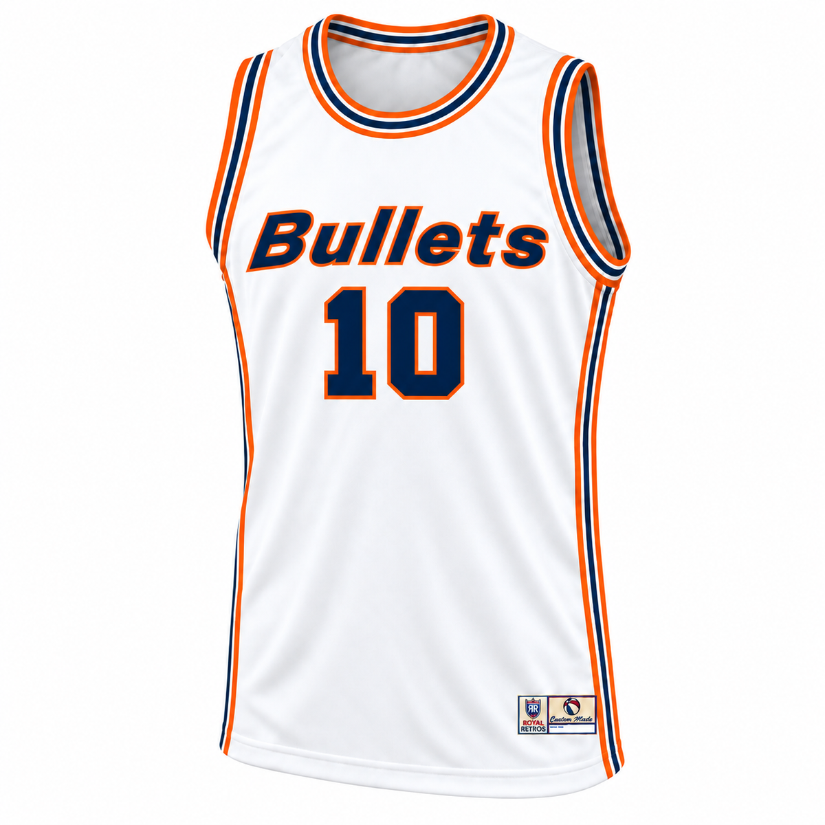 Baltimore Bullets jersey – white front – number 10