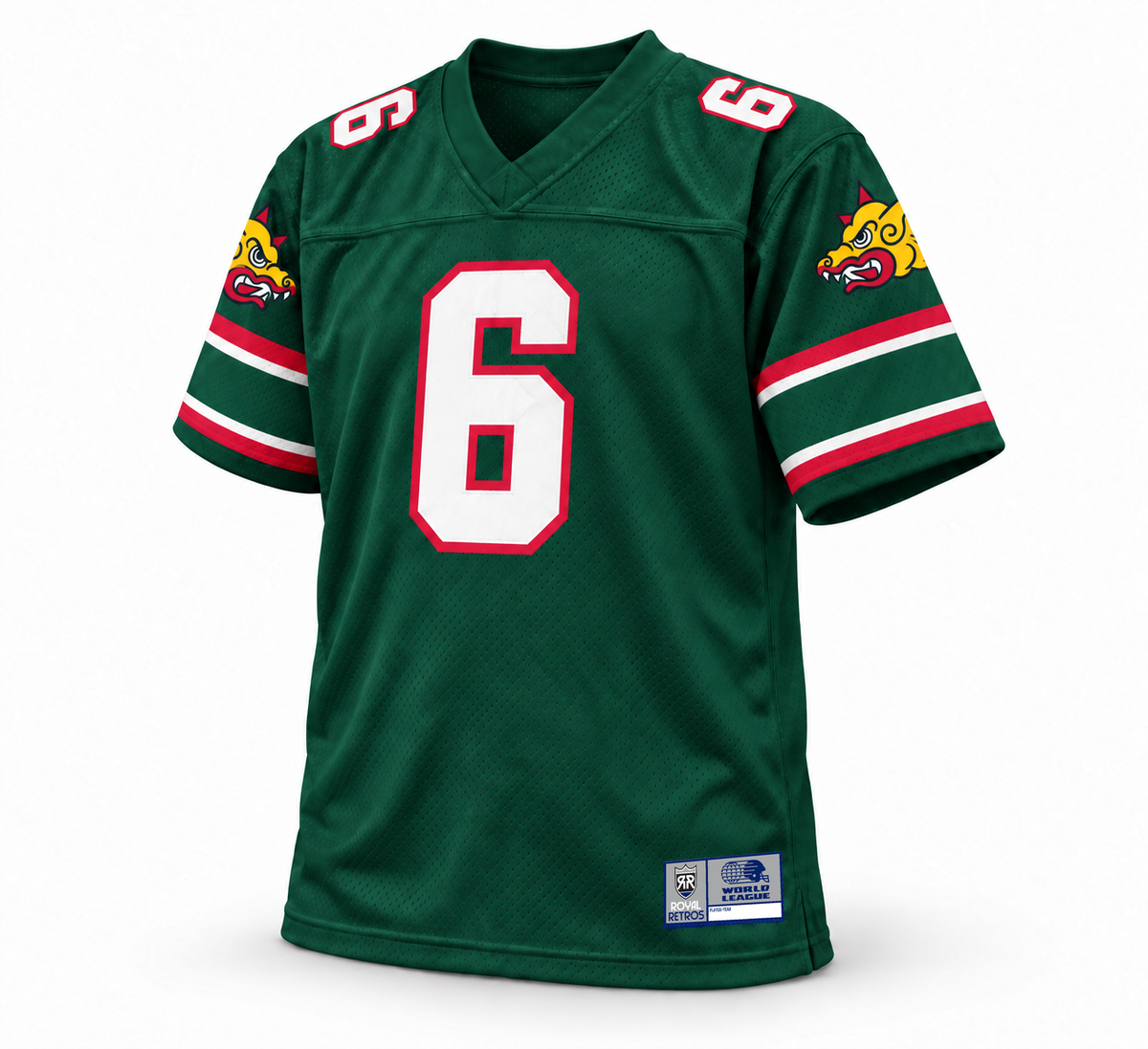Barcelona Dragons WLAF jersey in green — front