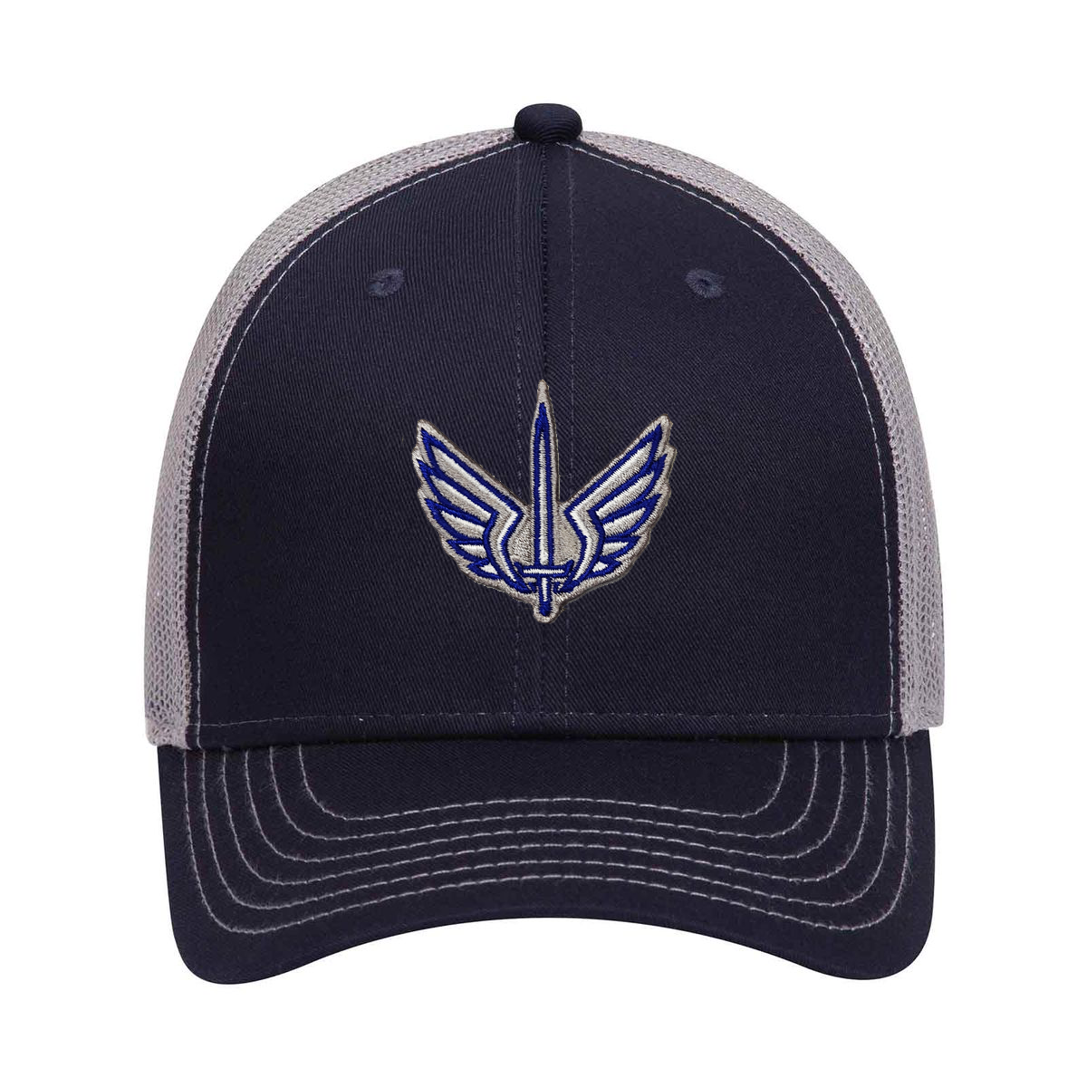 St Louis Battlehawks Throwback Trucker Hat - Navy/Navy/Grey / One Size - Hats
