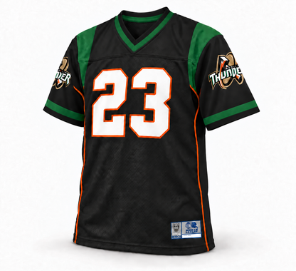 Berlin Thunder WLAF jersey — black front mockup