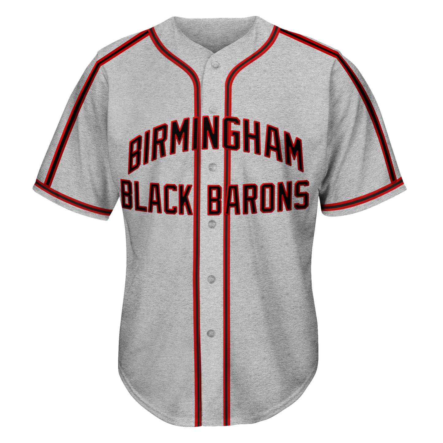 1959 Birmingham Black Barons pepper gray with black and orange piping  Jersey Royal Retros