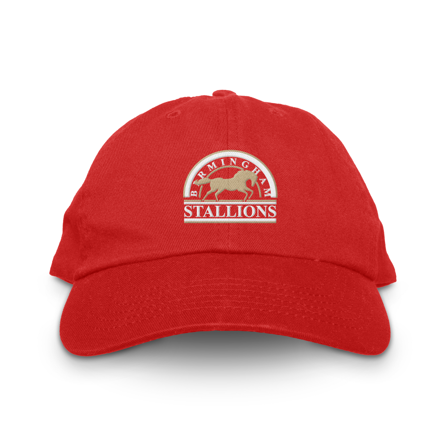 Birmingham Stallions Throwback Unstructured Hat - Adjustable / Red - Hats