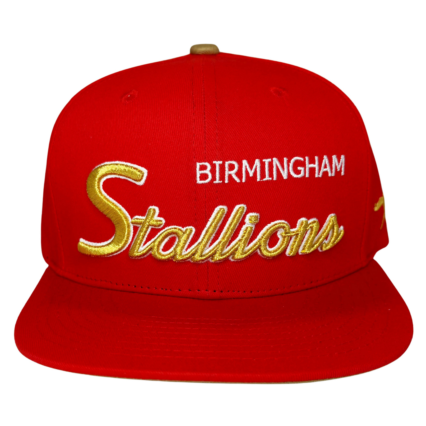 Birmingham Stallions Script Snapback Hat - One Size Fits Most / Red - Hats