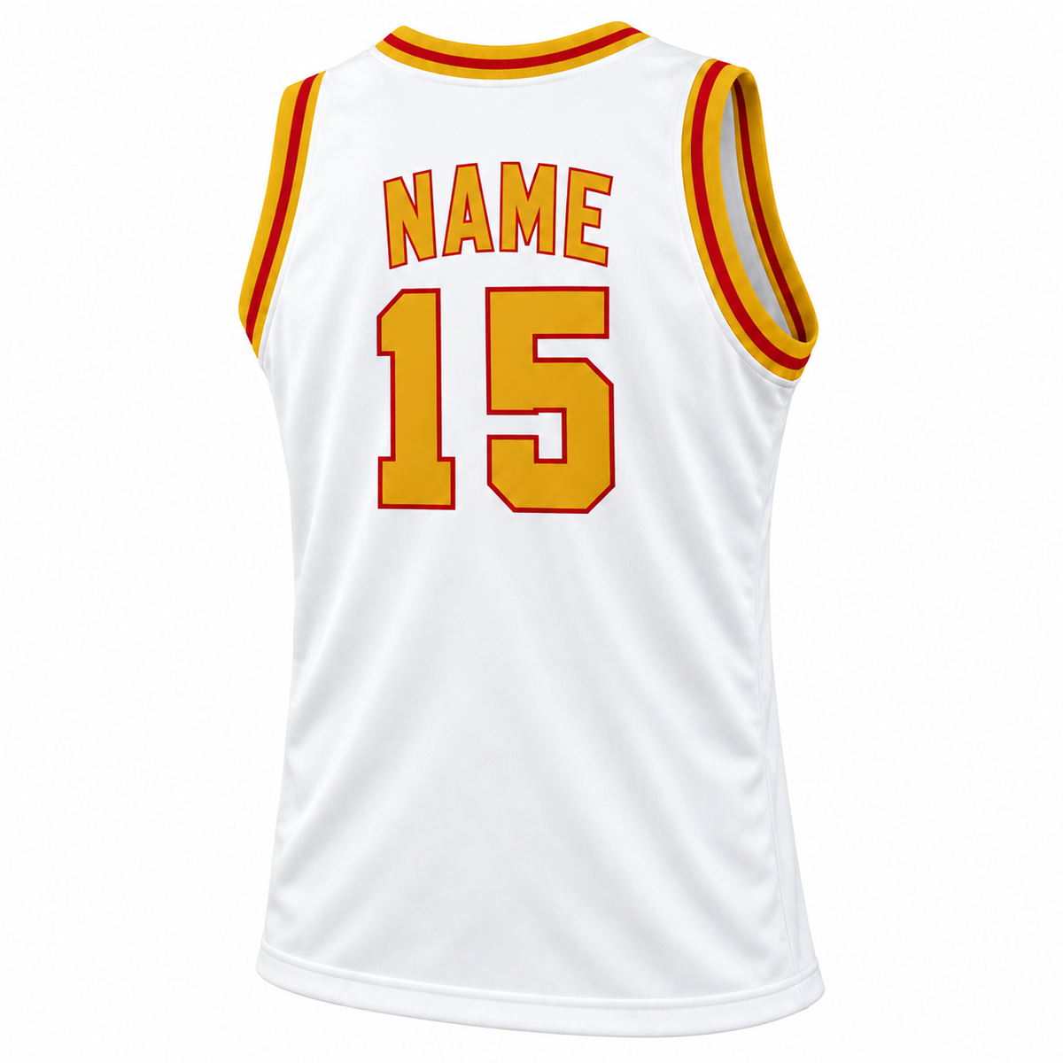 1970 Buffalo Braves White — Back (NAME, #15)