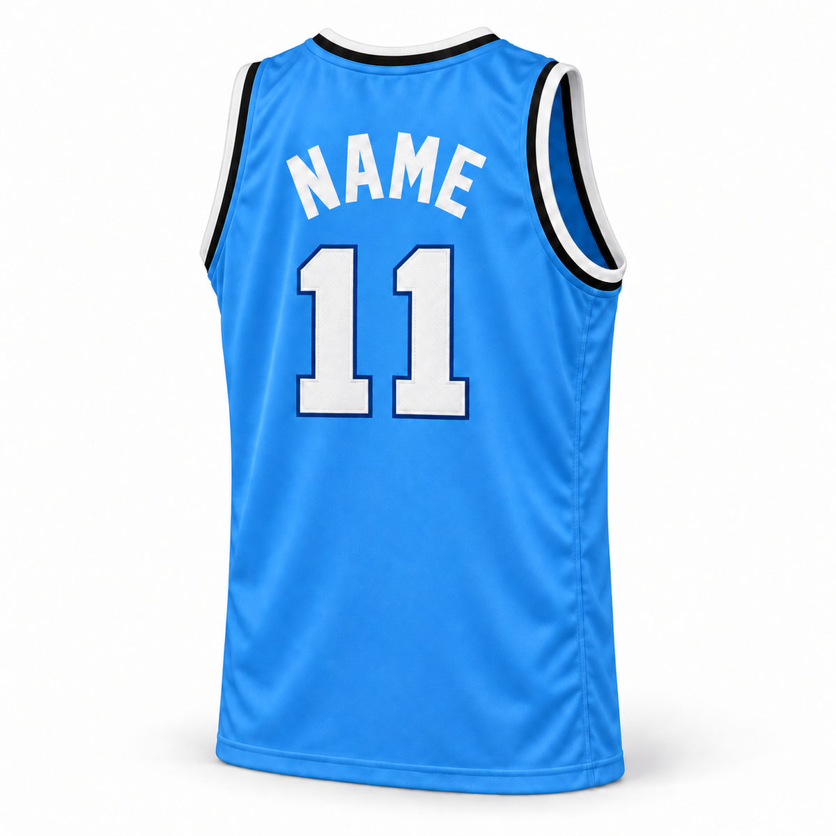 1973 Buffalo Braves Jersey, Columbia blue back with custom name and number 11