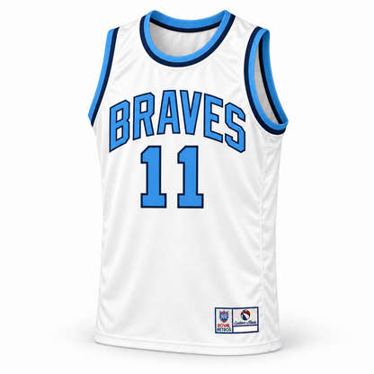 1973 Buffalo Braves Jersey, white front with BRAVES and number 11