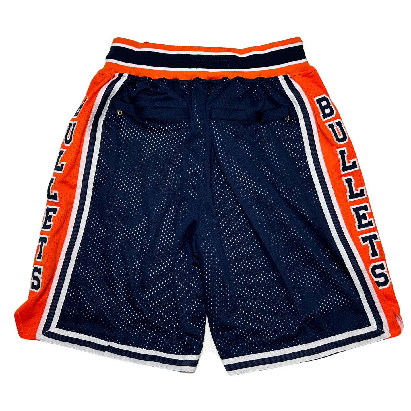 Bullets Basketball Shorts navy back Royal Retros