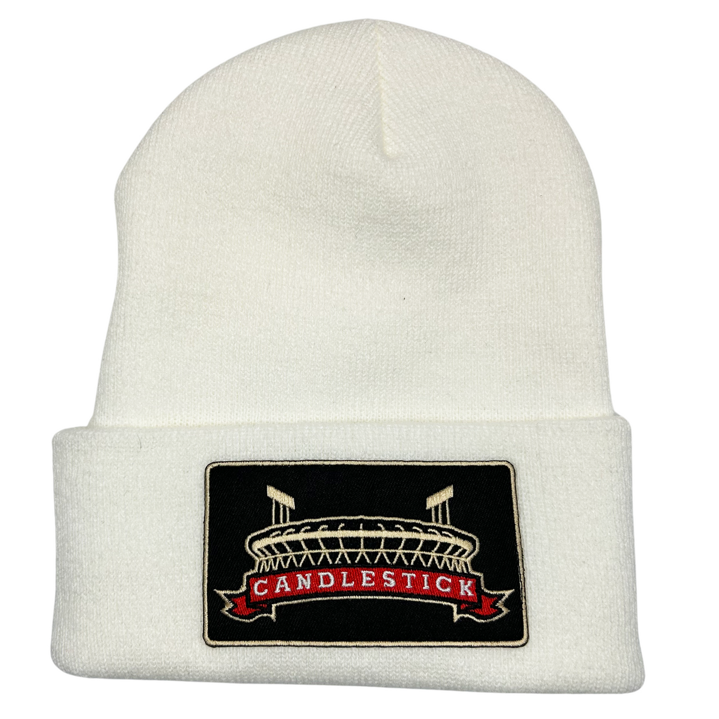 candlestick park beanie white hat San Francisco  football